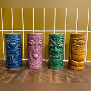 Tiki mug set of 4